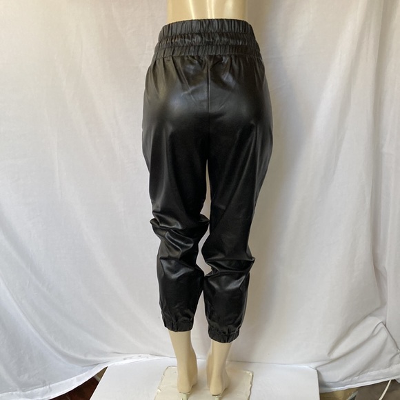 OPHELIA ROE Clothing Casual Loose Drawstring Faux Leather Pants Joggers Size M - Picture 11 of 11